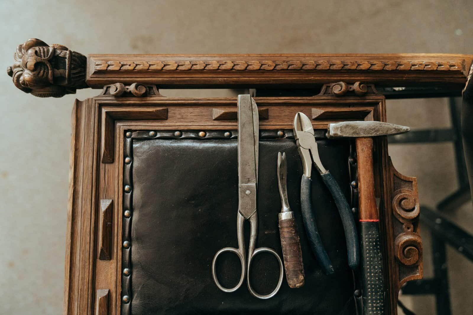 Furniture repair craftsmanship — tools of the trade